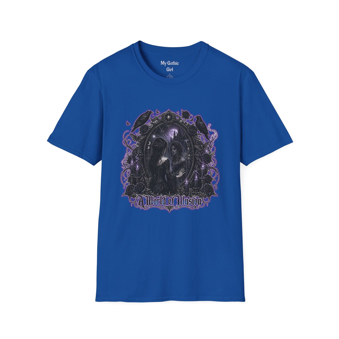 Gothic Mirror T-Shirt — "My Gothic Girl" Dark Violet Graphic Tee