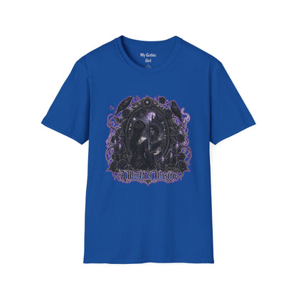 Gothic Mirror T-Shirt — "My Gothic Girl" Dark Violet Graphic Tee