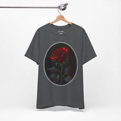 My Gothic Girl T-Shirts for Women & Men "Linda's Red Rose" Dark Aesthetic & Alternative Tees – My Gothic Girl