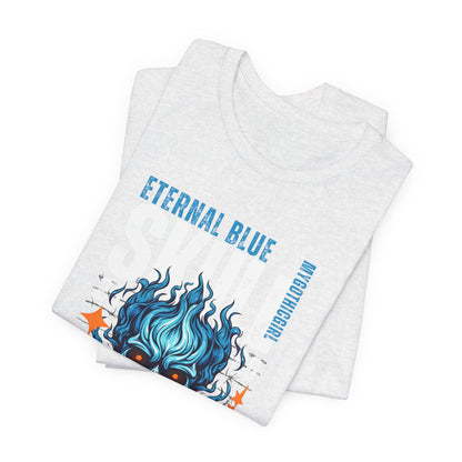 Eternal Blue Skull Flame Gothic Tee