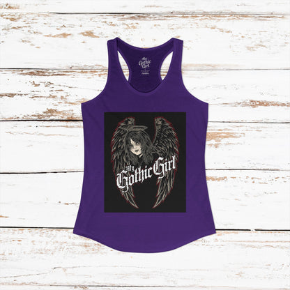 My Gothic Girl "Fallen Angel" — Women's Racer-back Tank Top