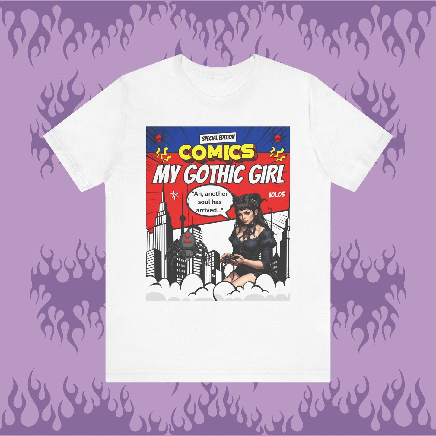 My Gothic Girl Comic Book Graphic Tee – Whimsy Goth Streetwear, Dark Poetry Fashion, Alt Aesthetic Apparel