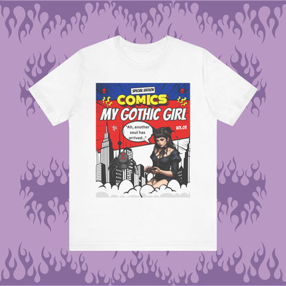 My Gothic Girl Comic Book Graphic Tee – Whimsy Goth Streetwear, Dark Poetry Fashion, Alt Aesthetic Apparel