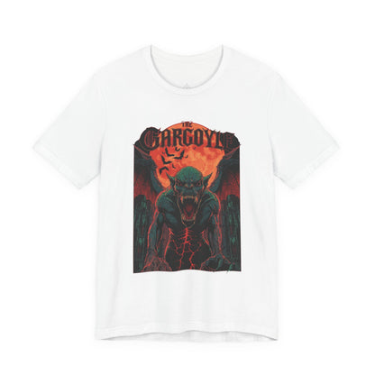"The Gargoyle" — Dark Gothic Winged Statue Graphic Tee Design