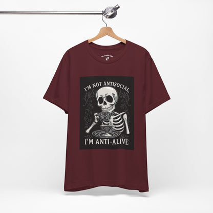 My Gothic Girl "I'M ANTI ALIVE" Graphic T-Shirt Unisex Gothic Dark Fashion Casual Wear