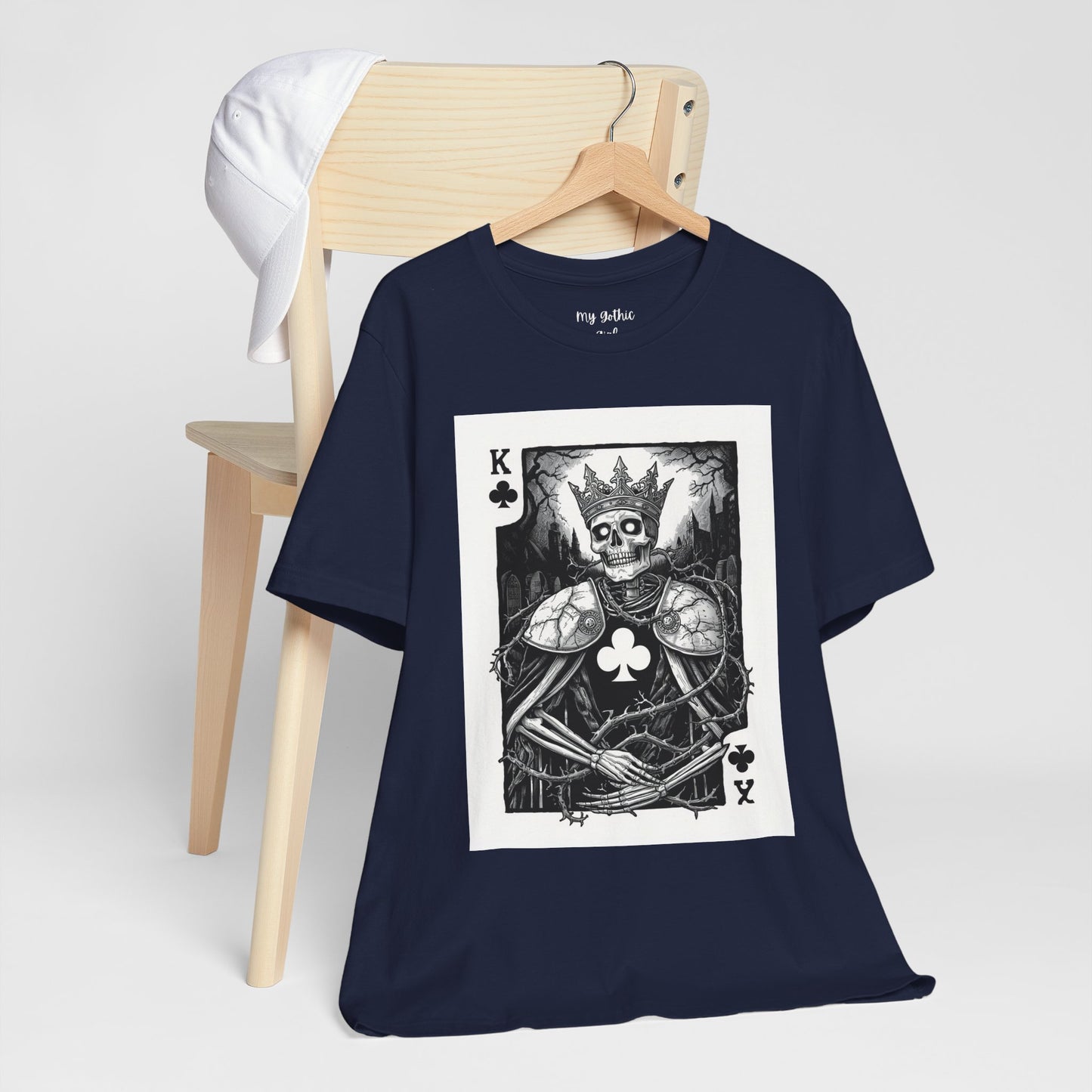 King of Clubs Skeleton Playing Card T‑Shirt