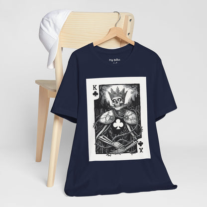 King of Clubs Skeleton Playing Card T‑Shirt