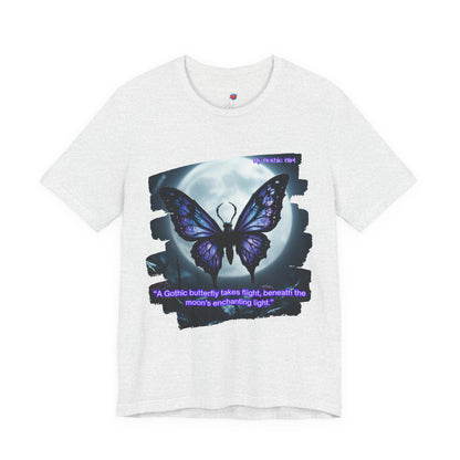 My Gothic Girl T-Shirt "Purple Gothic Butterfly" – Whimsy Goth Streetwear, Dark Poetry Fashion, Alt Aesthetic Apparel