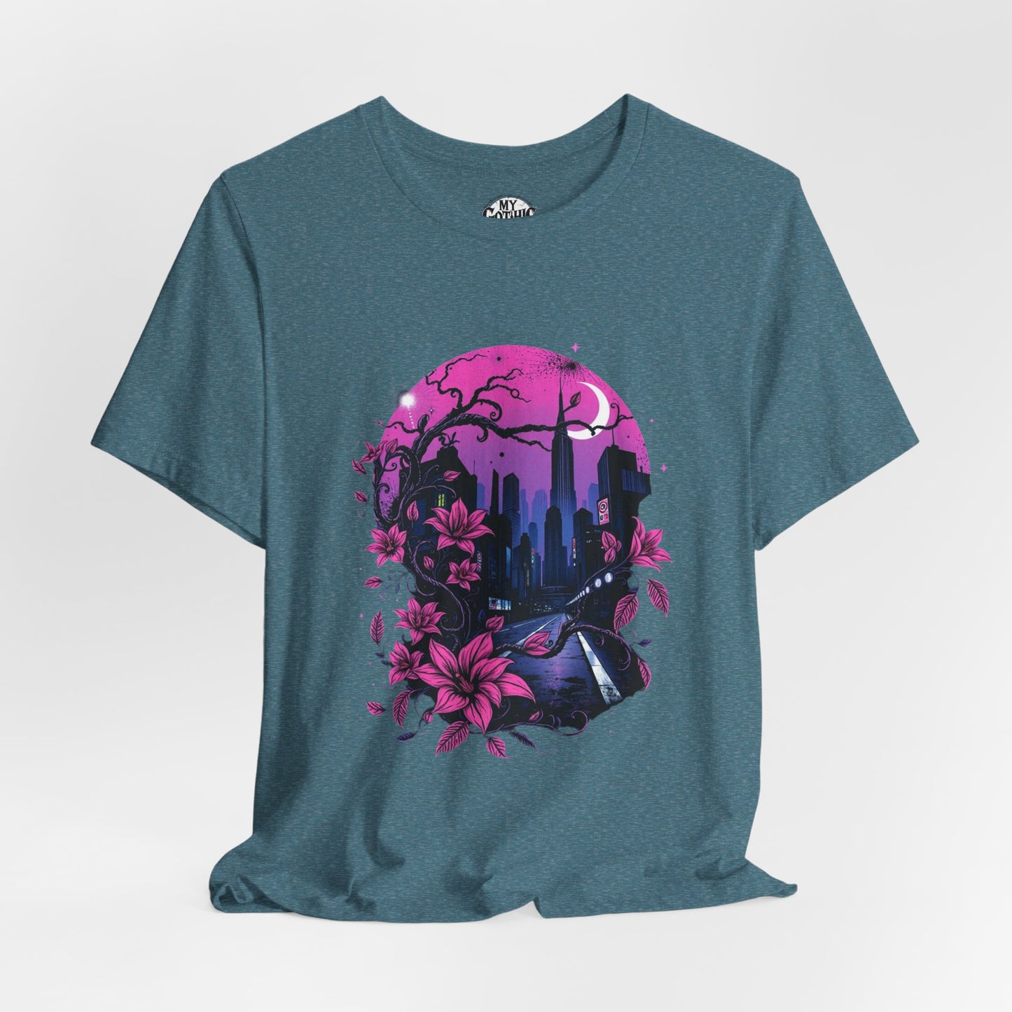 “Dark Bloom” — WhimsyGoth Floral Tee – Alt Aesthetic Poetic Goth Street-wear