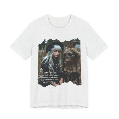 My Gothic Girl T-Shirt "Scarecrow Friend" – Whimsy Goth Streetwear, Dark Poetry Fashion, Alt Aesthetic Apparel