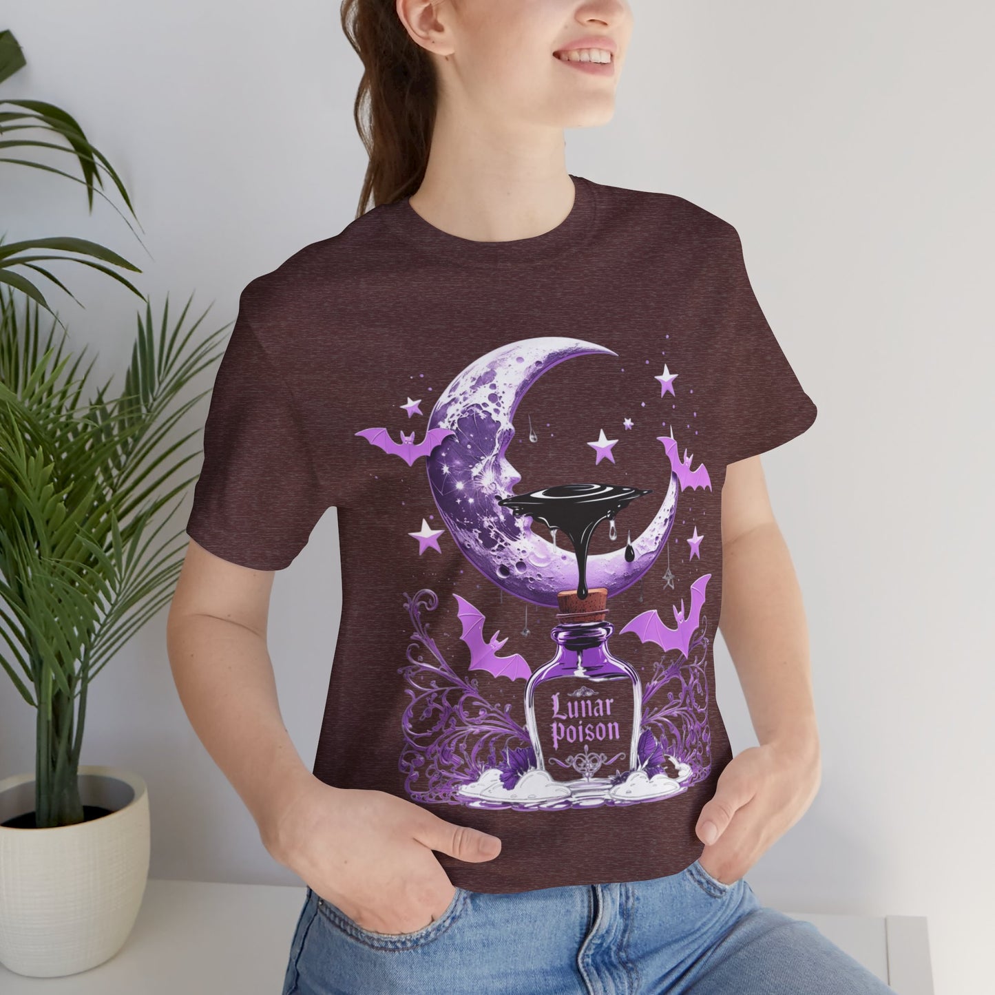 “Lunar Poison” — Celestial Alchemy Gothic Graphic T-Shirt – Alt Aesthetic Poetic Goth Street-wear