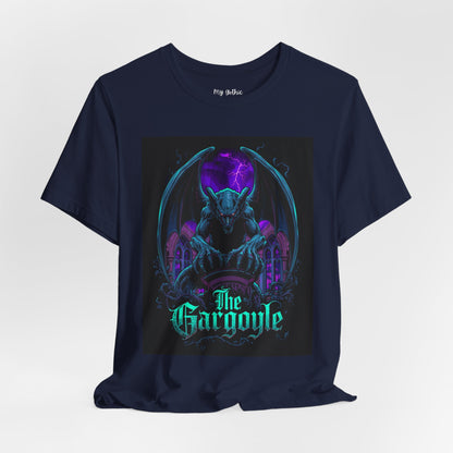 "The Gargoyle" — Dark Gothic Winged Statue Graphic Tee Design