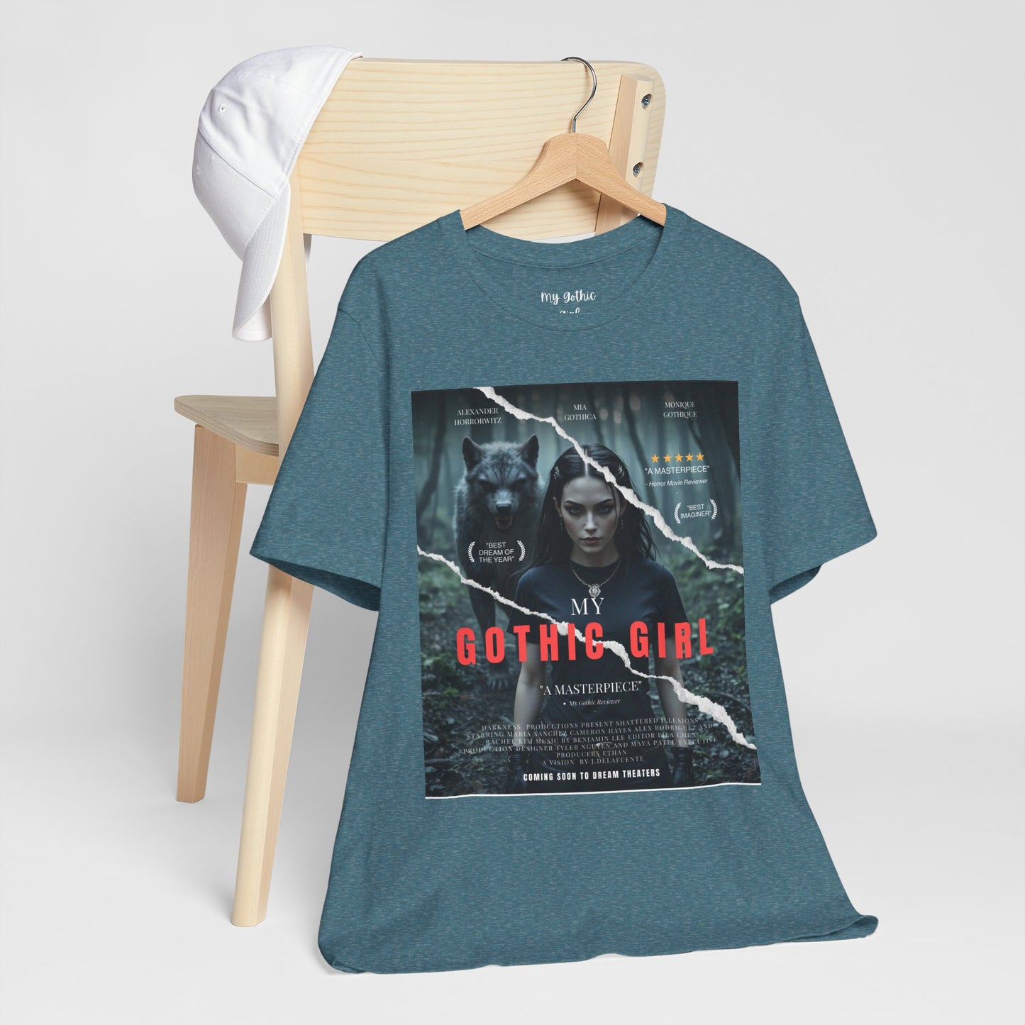 My Gothic Girl T-Shirt "Movie Poster" – Whimsy Goth Streetwear, Dark Poetry Fashion, Alt Aesthetic Apparel