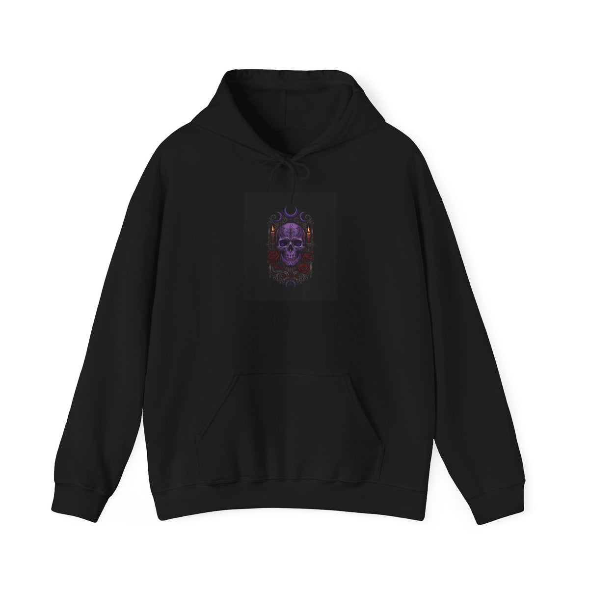 Candle & Roses Skull Hoodie — 'My Gothic Girl' Heavy Blend Hooded Sweatshirt