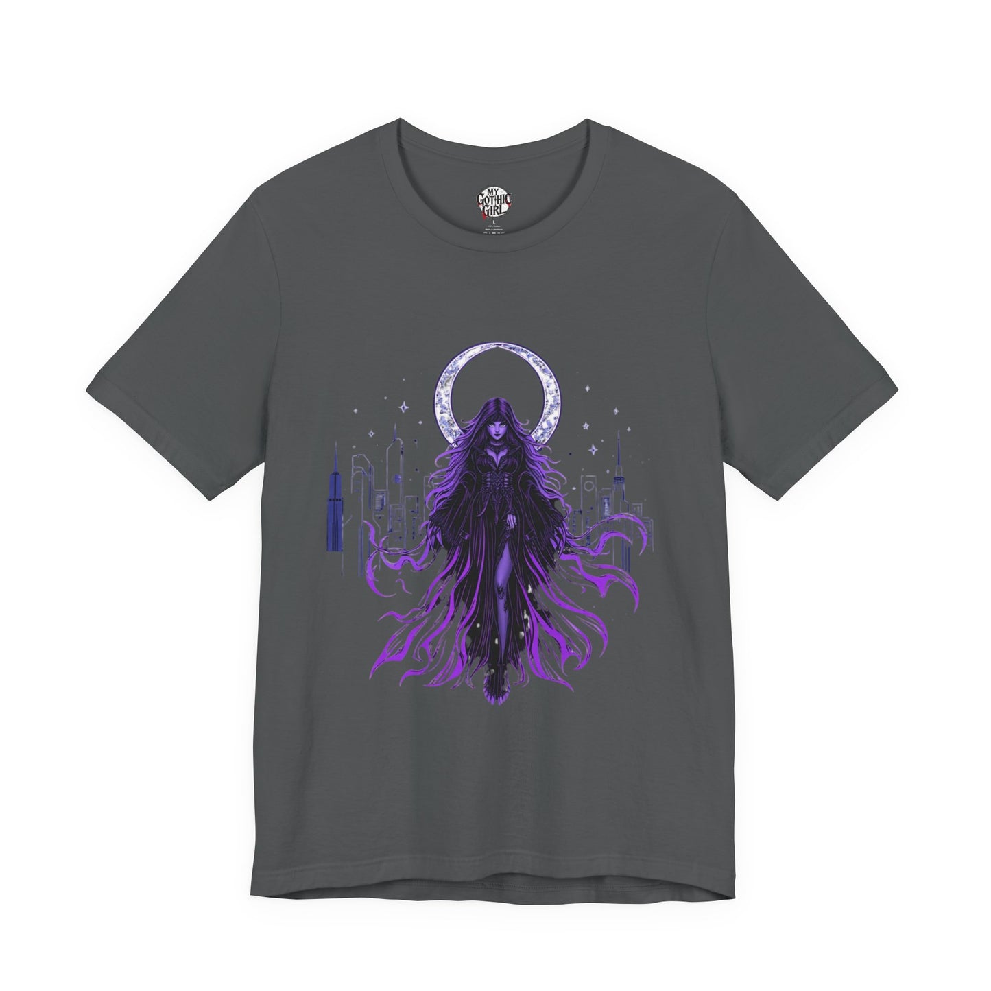 “Celestial Enchantress”  Gothic Graphic T-Shirt – Alt Aesthetic Poetic Goth Street-wear