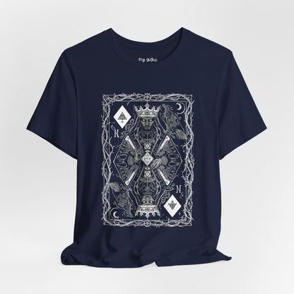 King of Diamonds Playing Card Graphic Tee — Dark Gothic King Design