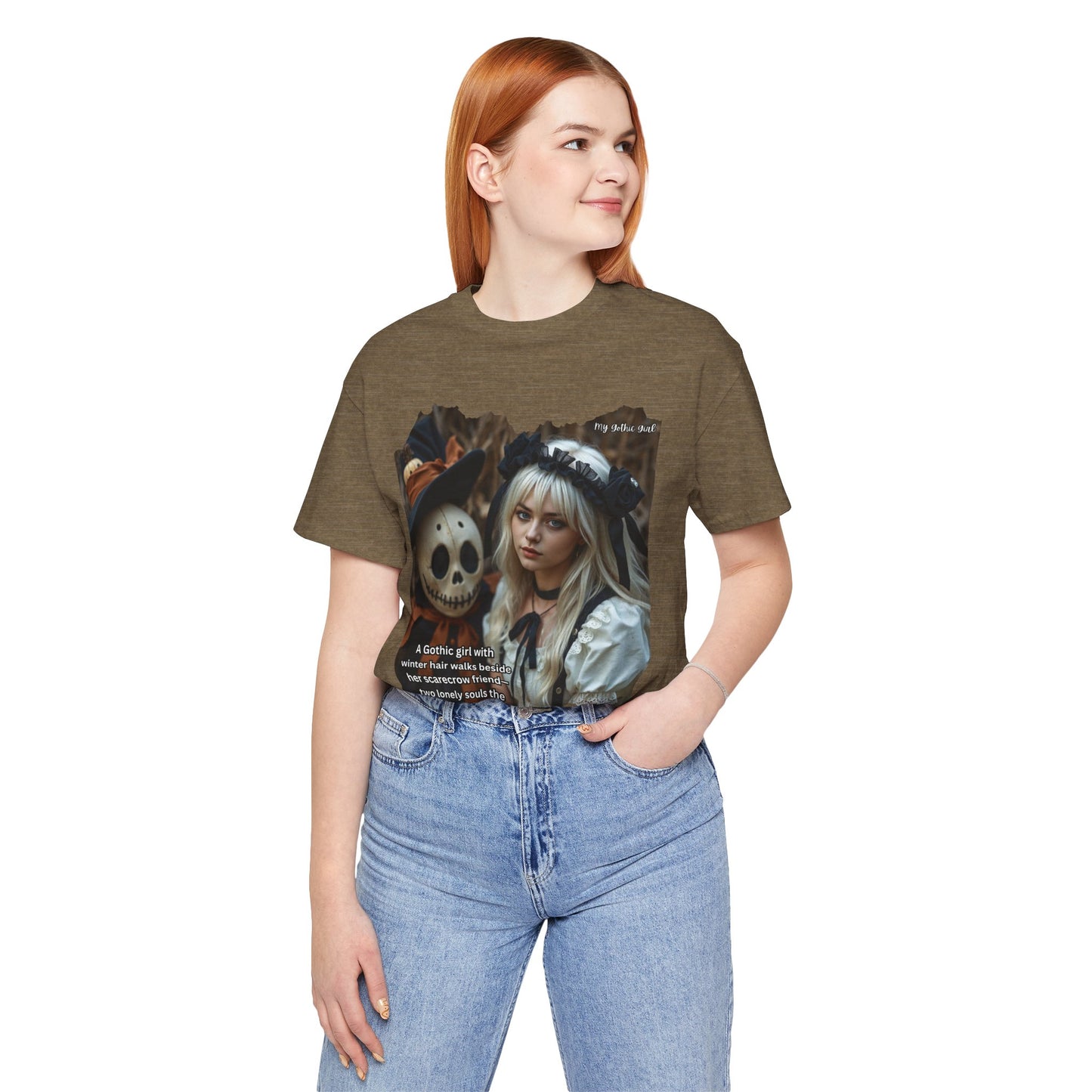 My Gothic Girl T-Shirt "Scarecrow Friend" – Whimsy Goth Streetwear, Dark Poetry Fashion, Alt Aesthetic Apparel