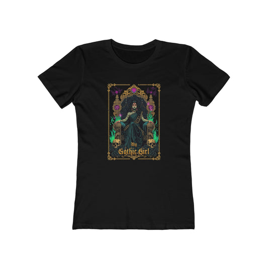 Dark Tarot Empress — Gothic Women's Boyfriend Fit T-Shirt
