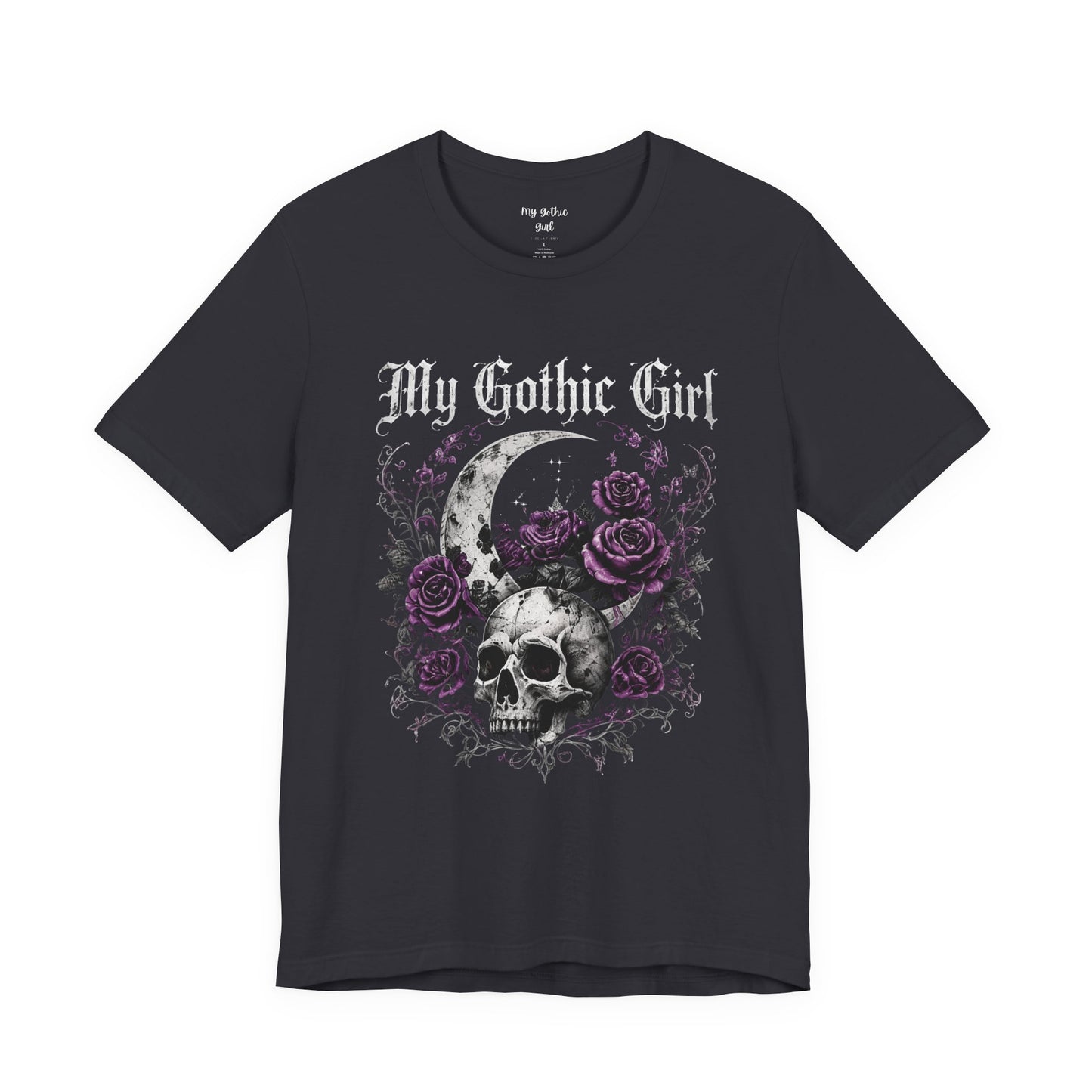 My Gothic Girl Skull Tee — Gothic Moon & Purple Roses T-Shirt