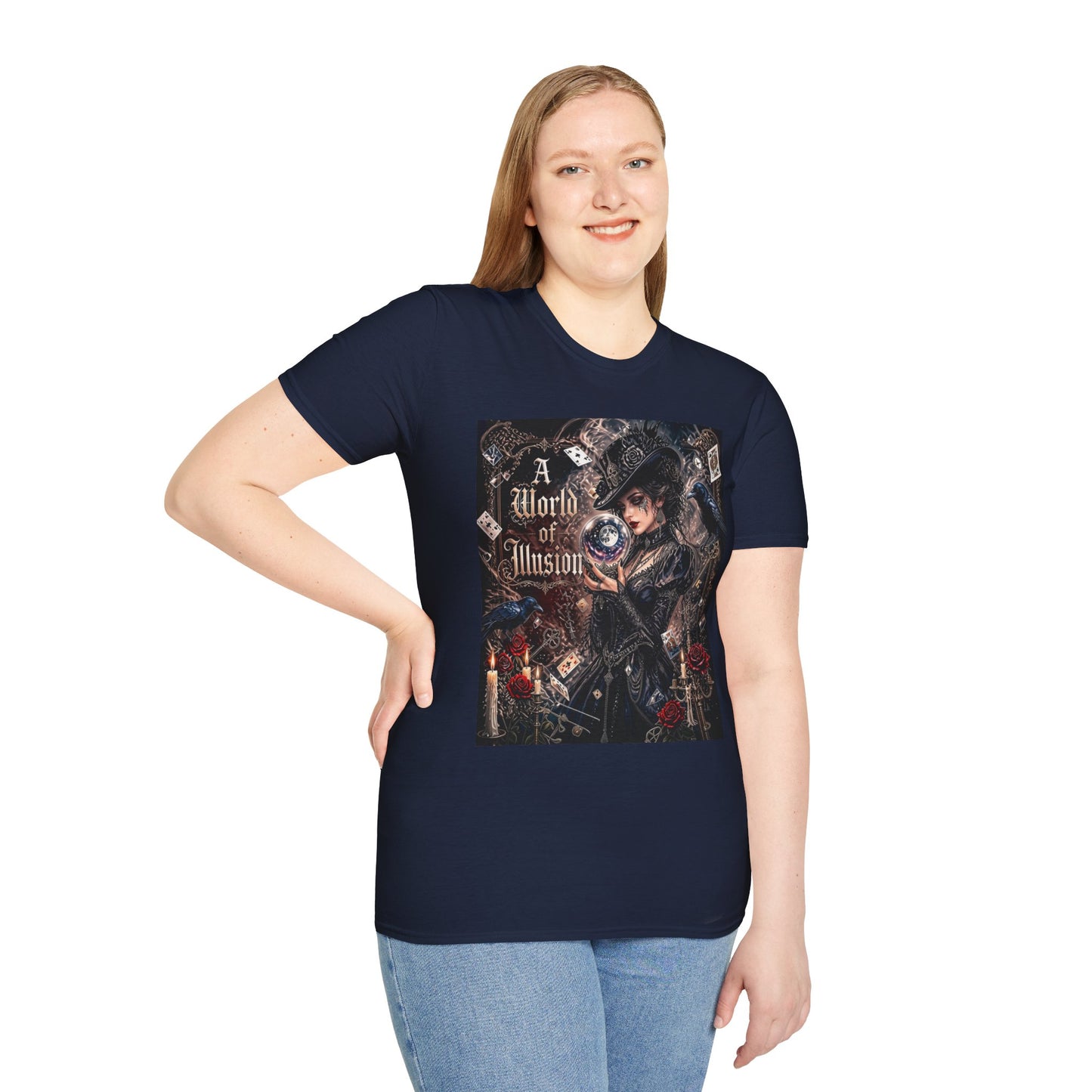 A World of Illusion T-Shirt — Gothic Fortune Teller Magic Tee
