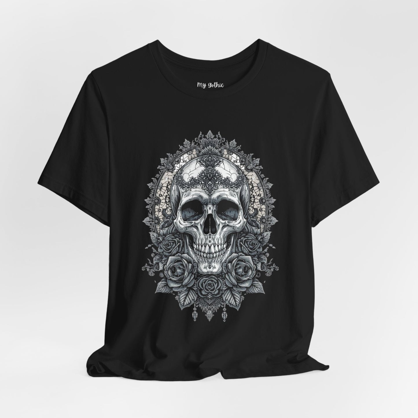 Gothic Skull Elegance T-Shirt