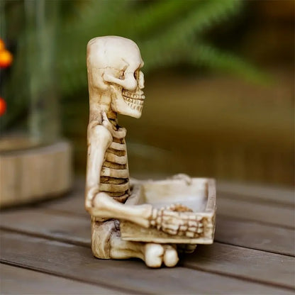 Gothic Resin Skull Tray for Jewelry and Decoration