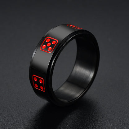 Rotatable Titanium Steel Ring for Men (European & American)