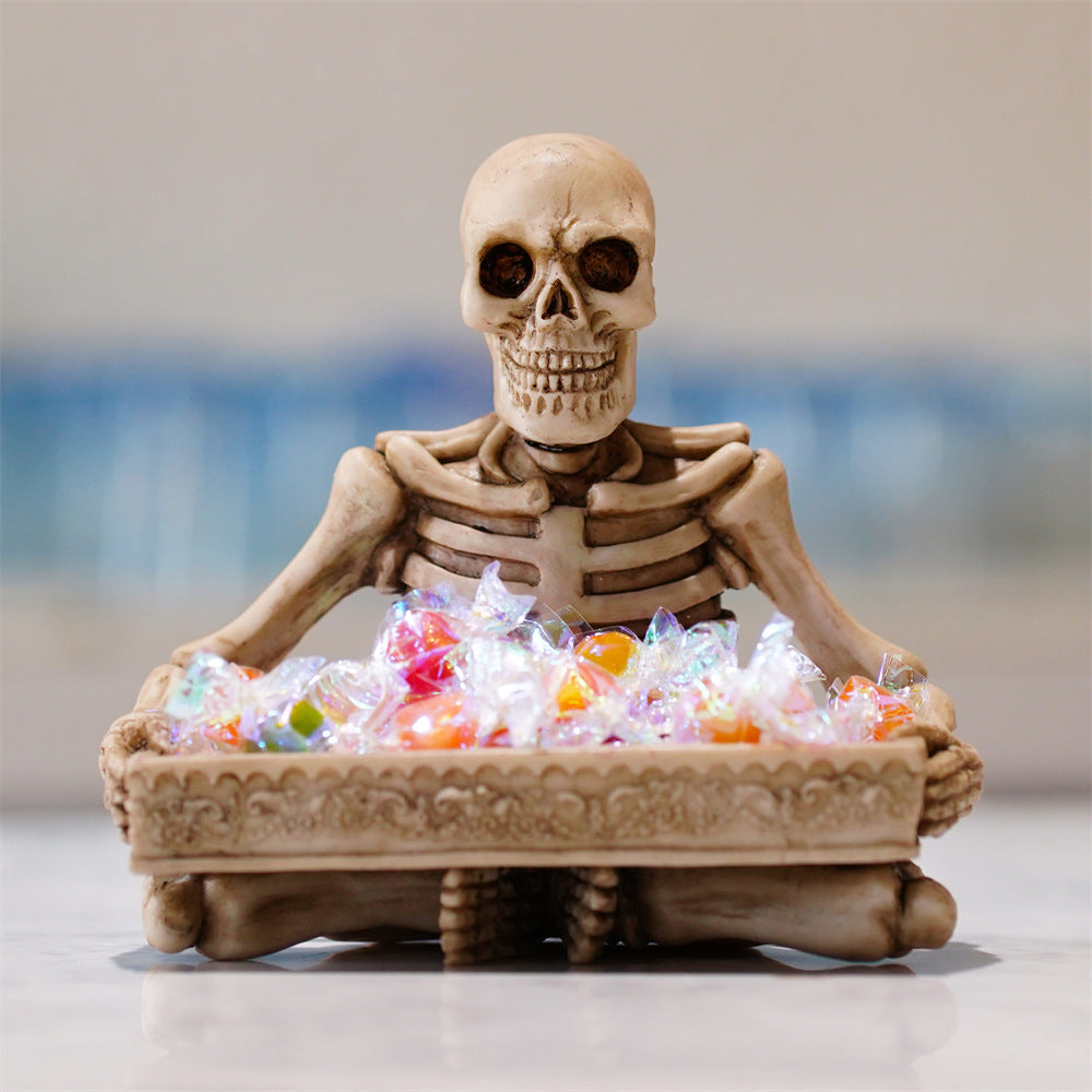 Gothic Resin Skull Tray for Jewelry and Decoration