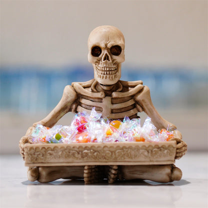 Gothic Resin Skull Tray for Jewelry and Decoration
